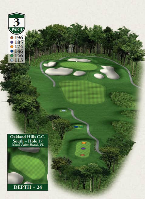 Highlands Donald Ross Memorial Course Hole 3 yardage map